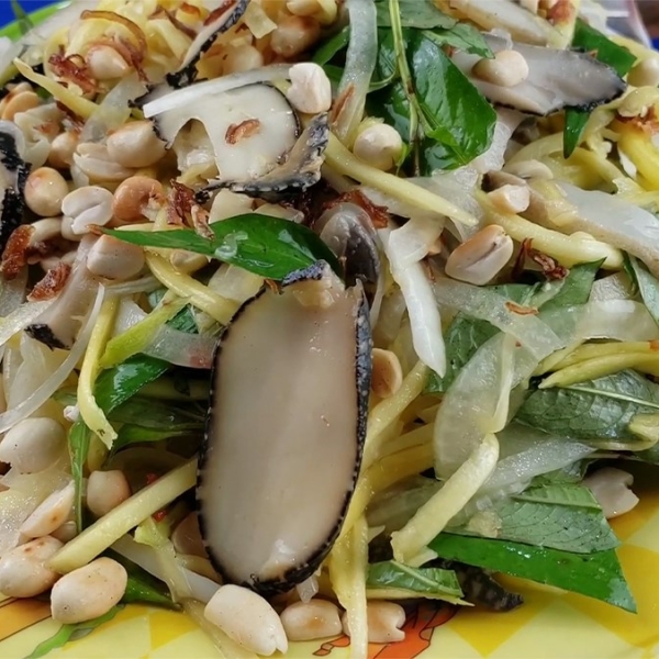 Ốc gai trắng gỏi xoài