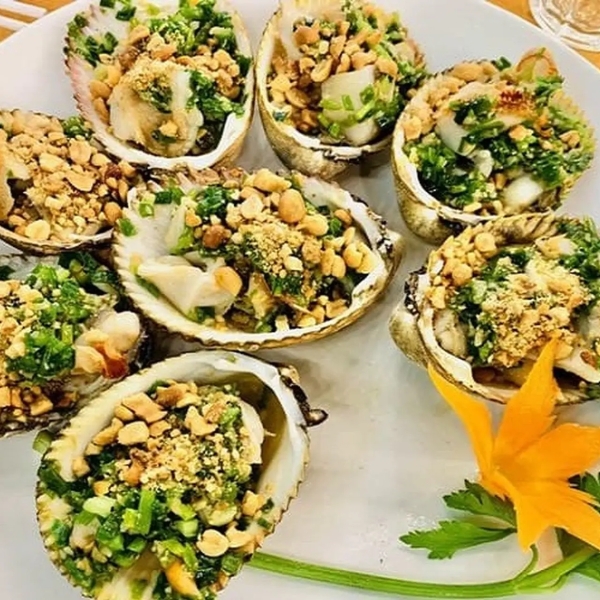 Sò dương nướng mỡ hành