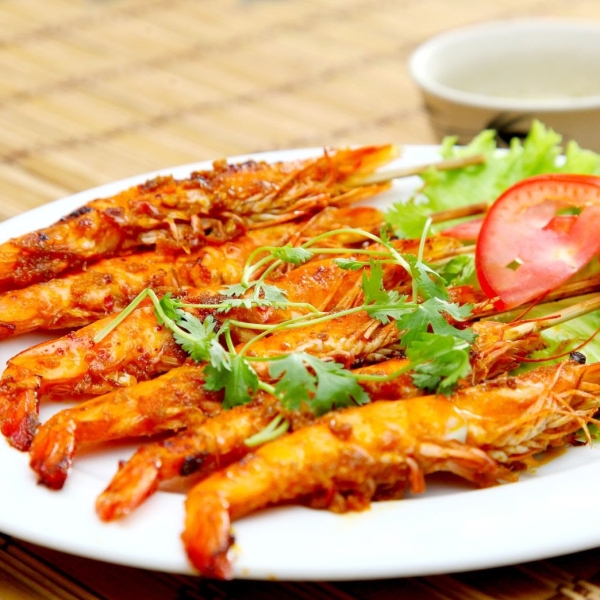 Tôm thẻ - Tôm sú nướng muối ớt