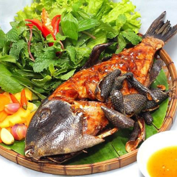 Cá bò giáp nướng muối ớt