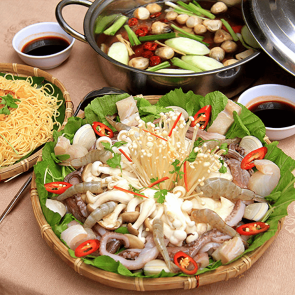 Lẩu nấm hải sản