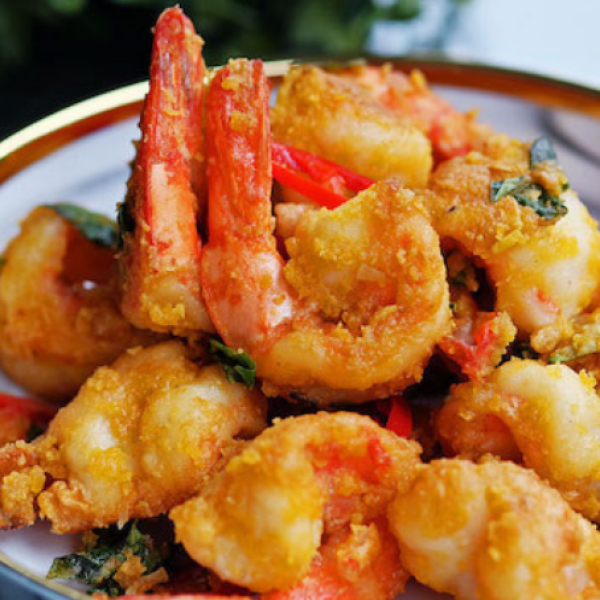 Tôm thẻ - Tôm sú xốt trứng muối