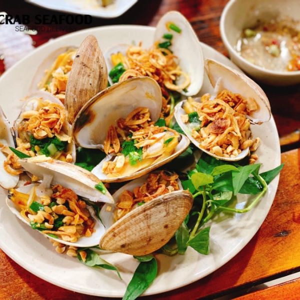 Ngao 2 còi nướng mỡ hành